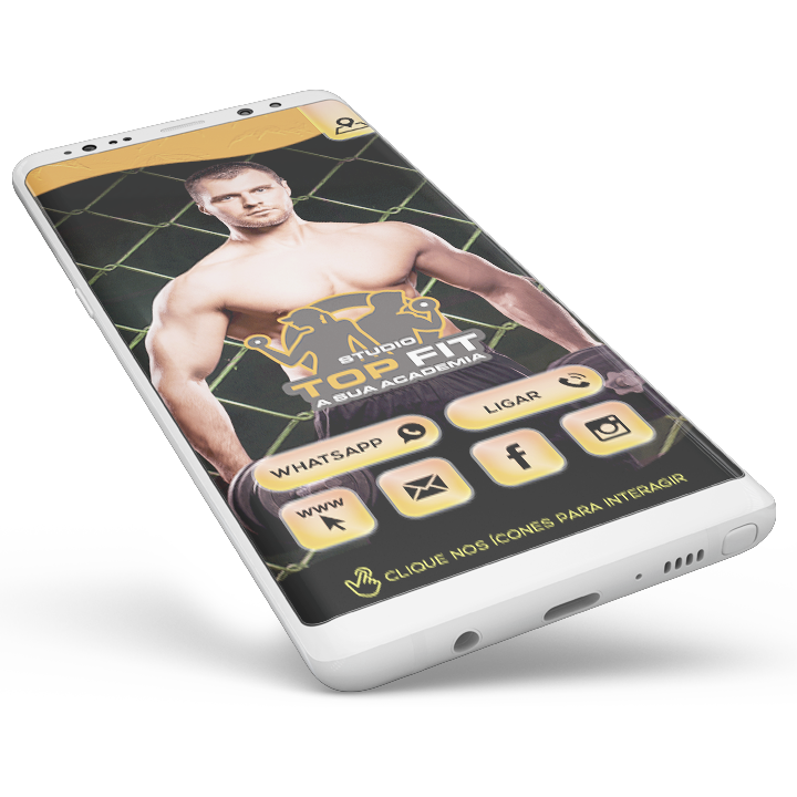 Cartão virtual fitness em smartphone