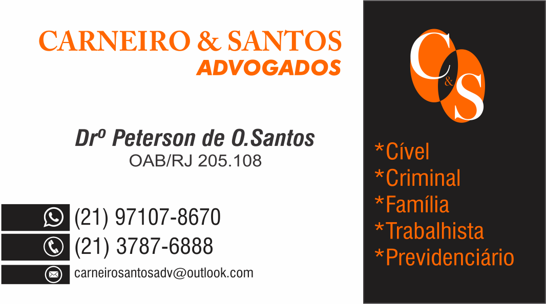Cartão de visitas Carneiro & Santos Advogados
