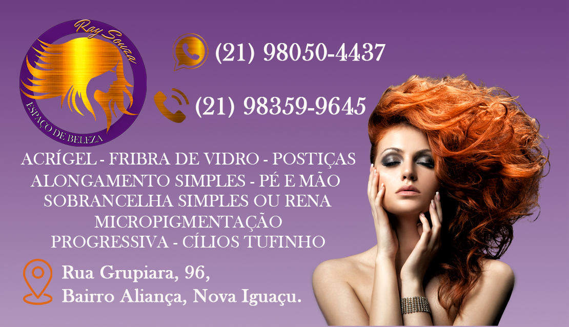 Cartão promocional com serviços de estética