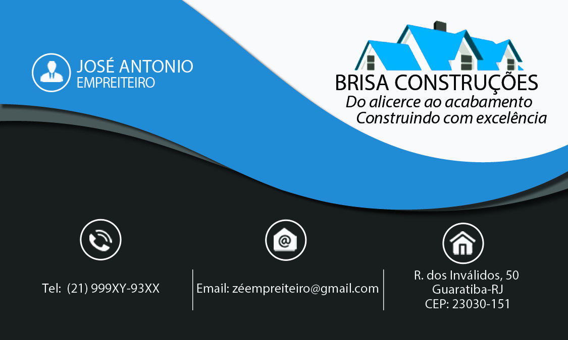 Cartão de visitas José Antonio – Brisa Construções