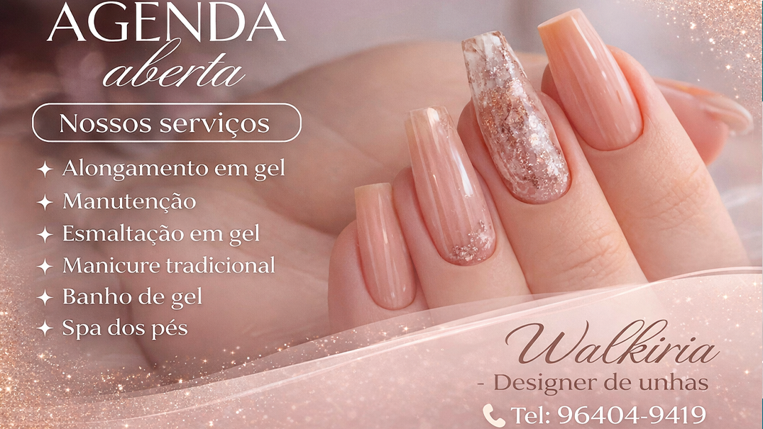 Cartão digital Walkiria Designer de Unhas